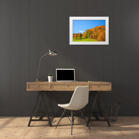 USA-New England-Vermont White Modern Wood Framed Art Print by Gulin, Sylvia