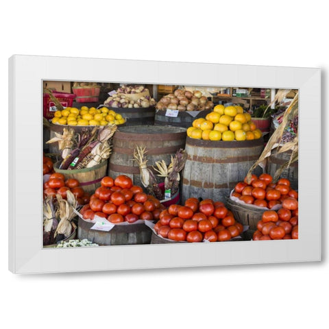 Virginia, Meadows of Dan Produce in a store White Modern Wood Framed Art Print by Paulson, Don