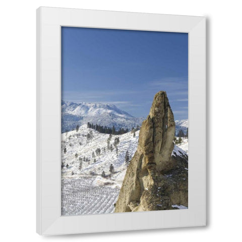 WA, Peshastin Pinnacles SP Jutting rock towers White Modern Wood Framed Art Print by Paulson, Don