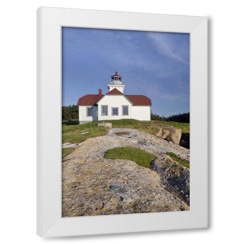 Washington, San Juan Ils Patos Island Lighthouse White Modern Wood Framed Art Print by Paulson, Don