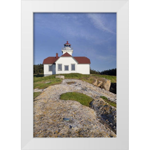 Washington, San Juan Ils Patos Island Lighthouse White Modern Wood Framed Art Print by Paulson, Don