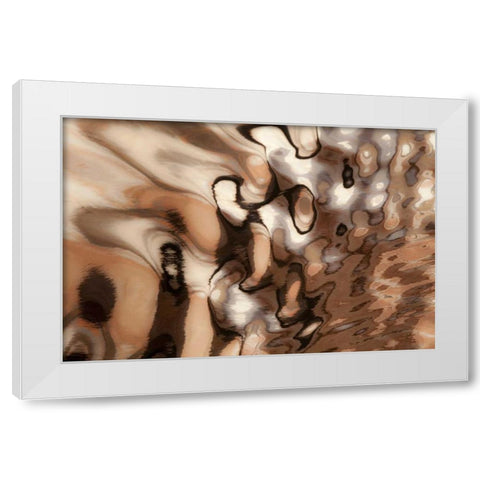 Utah, Glen Canyon NRA Boat wake patterns White Modern Wood Framed Art Print by Paulson, Don