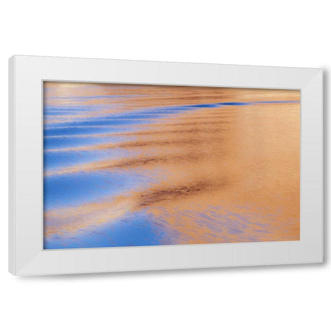 Utah, Glen Canyon NRA Boat wake patterns White Modern Wood Framed Art Print by Paulson, Don