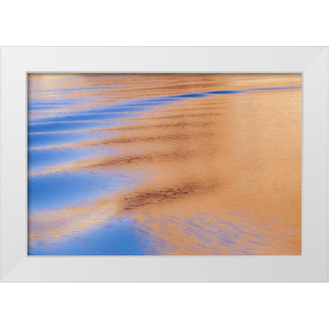 Utah, Glen Canyon NRA Boat wake patterns White Modern Wood Framed Art Print by Paulson, Don