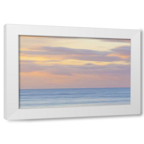 Washington, San Juans Abstract sunset scenic White Modern Wood Framed Art Print by Paulson, Don