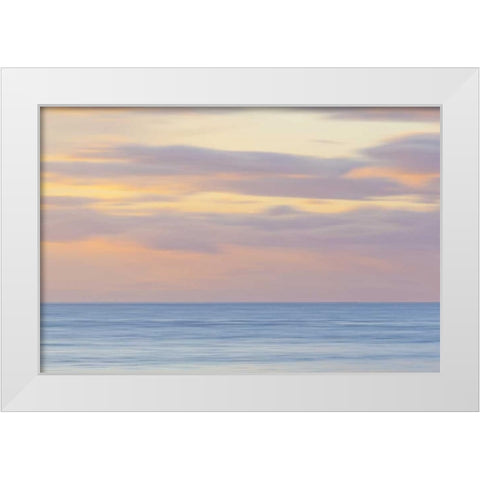 Washington, San Juans Abstract sunset scenic White Modern Wood Framed Art Print by Paulson, Don