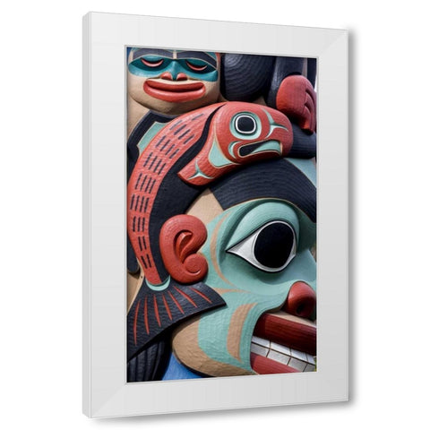 USA, Washington State, Jamestown Totem art PR White Modern Wood Framed Art Print by Paulson, Don