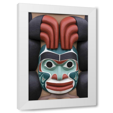 USA, Washington State, Jamestown Totem art PR White Modern Wood Framed Art Print by Paulson, Don