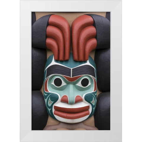 USA, Washington State, Jamestown Totem art PR White Modern Wood Framed Art Print by Paulson, Don