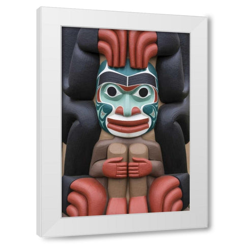 USA, Washington State, Jamestown Totem art PR White Modern Wood Framed Art Print by Paulson, Don