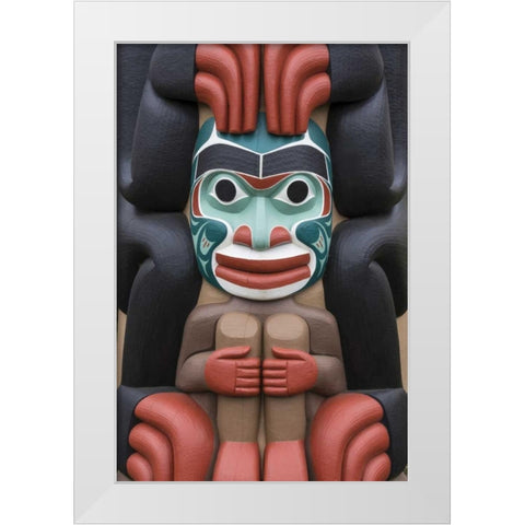 USA, Washington State, Jamestown Totem art PR White Modern Wood Framed Art Print by Paulson, Don