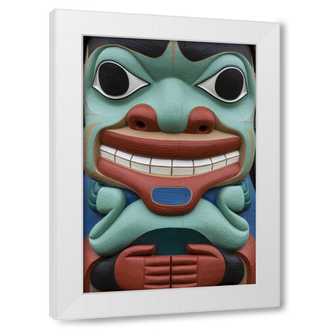 USA, Washington State, Jamestown Totem art PR White Modern Wood Framed Art Print by Paulson, Don