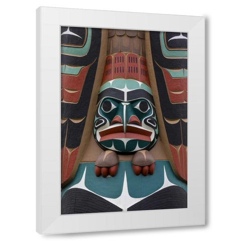 USA, Washington State, Jamestown Totem art PR White Modern Wood Framed Art Print by Paulson, Don