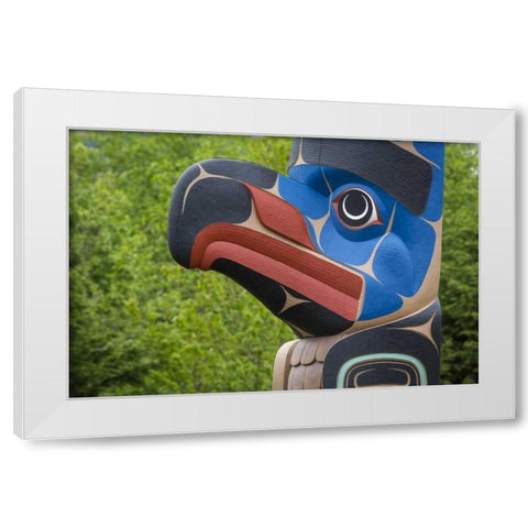 USA, Washington State, Jamestown Totem art PR White Modern Wood Framed Art Print by Paulson, Don