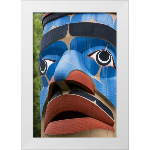 USA, Washington State, Jamestown Totem art PR White Modern Wood Framed Art Print by Paulson, Don