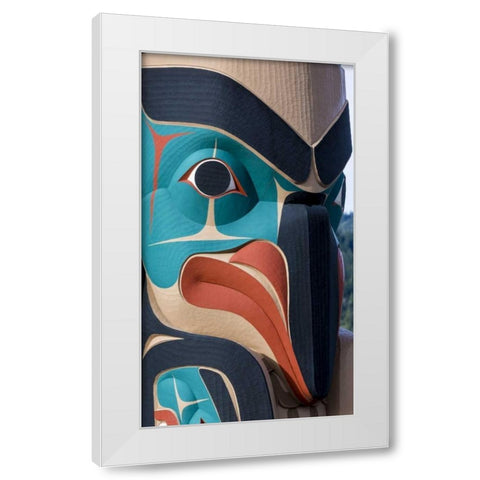 USA, Washington State, Jamestown Totem art PR White Modern Wood Framed Art Print by Paulson, Don