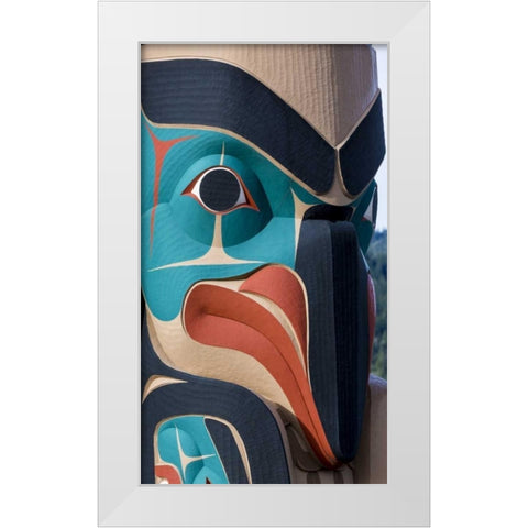 USA, Washington State, Jamestown Totem art PR White Modern Wood Framed Art Print by Paulson, Don