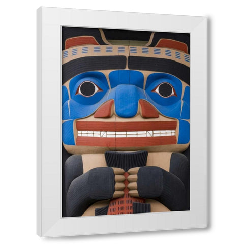 USA, Washington State, Jamestown Totem art PR White Modern Wood Framed Art Print by Paulson, Don