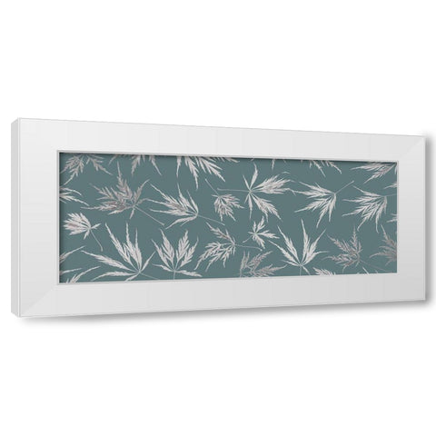 Washington State-Seabeck Panoramic of lace leaf maple leaves  White Modern Wood Framed Art Print by Jaynes Gallery