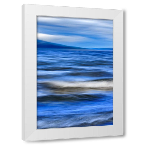 USA- Washington State- Seabeck. Hood Canal abstract. White Modern Wood Framed Art Print by Jaynes Gallery