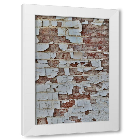 USA- Washington State- Oaksdale. Eastern Washington old painted brick wall White Modern Wood Framed Art Print by Gulin, Darrell