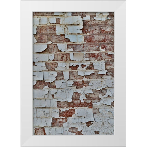 USA- Washington State- Oaksdale. Eastern Washington old painted brick wall White Modern Wood Framed Art Print by Gulin, Darrell