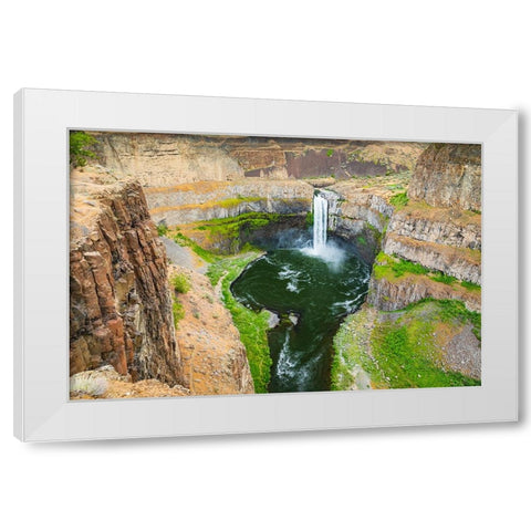 Palouse Falls State Park-Washington State-USA-Palouse Falls in Palouse Falls State Park White Modern Wood Framed Art Print by Wilson, Emily M.