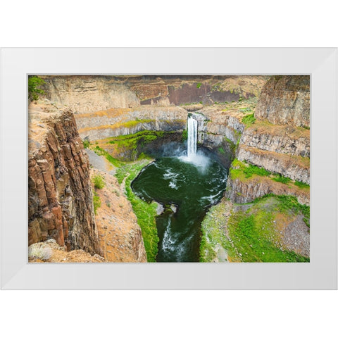 Palouse Falls State Park-Washington State-USA-Palouse Falls in Palouse Falls State Park White Modern Wood Framed Art Print by Wilson, Emily M.