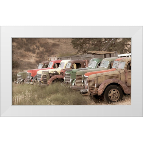 USA- Washington State- Whitman County- Palouse. Colfax. Old trucks. White Modern Wood Framed Art Print by Wilson, Emily M.
