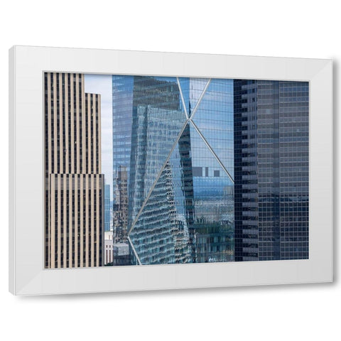 WA-Seattle-F5 Tower reflections White Modern Wood Framed Art Print by Wild, Jamie and Judy