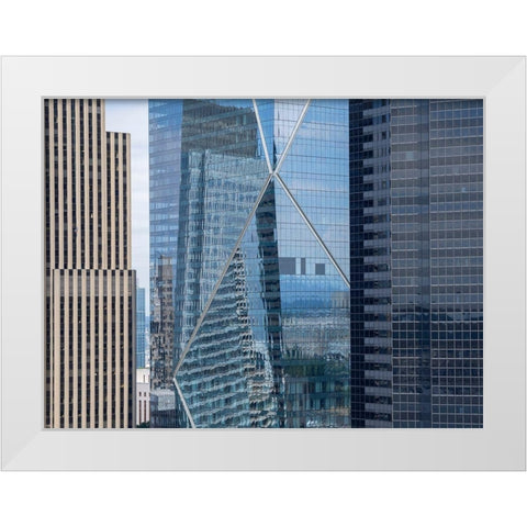 WA-Seattle-F5 Tower reflections White Modern Wood Framed Art Print by Wild, Jamie and Judy