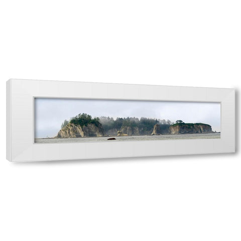 Washington State-Olympic National Park-Rialto Beach James Island White Modern Wood Framed Art Print by Wild, Jamie and Judy