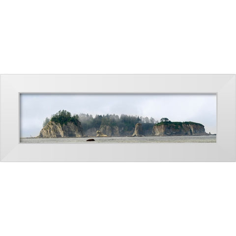 Washington State-Olympic National Park-Rialto Beach James Island White Modern Wood Framed Art Print by Wild, Jamie and Judy