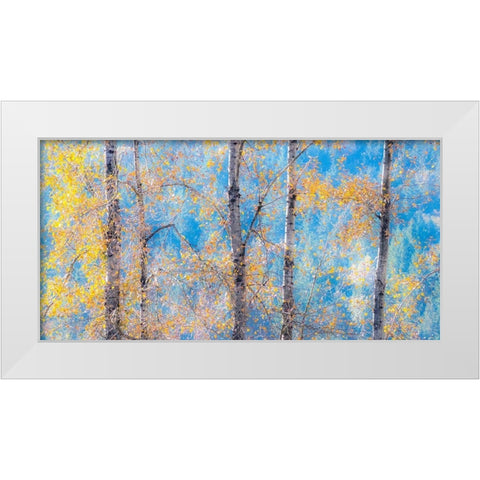 Washington State-Preston with Cottonwood trees springtime leafing out White Modern Wood Framed Art Print by Gulin, Sylvia