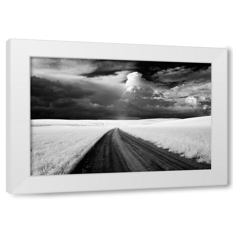 USA-Washington State-Country backroad White Modern Wood Framed Art Print by Eggers, Terry