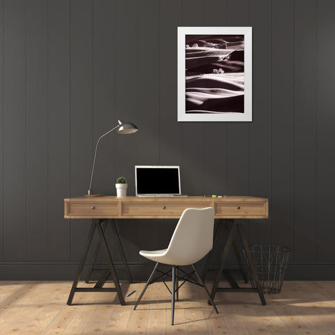 USA-Washington State-Palouse region-Rolling hills at Sunset White Modern Wood Framed Art Print by Eggers, Terry