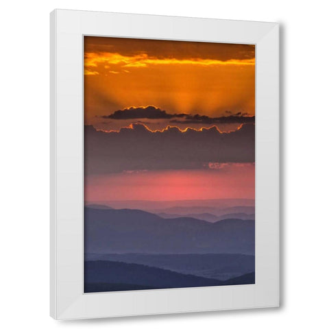 WV, Davis Sunrise on Dolly Sods Wilderness Area White Modern Wood Framed Art Print by OBrien, Jay