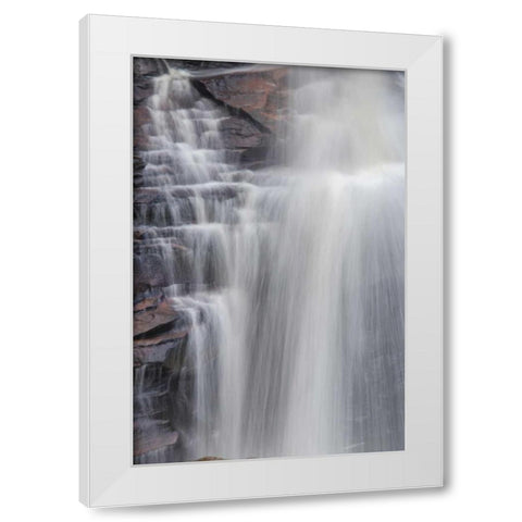West Virginia, Davis, Blackwater Falls The falls White Modern Wood Framed Art Print by OBrien, Jay
