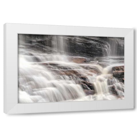 West Virginia, Davis, Blackwater Falls The falls White Modern Wood Framed Art Print by OBrien, Jay