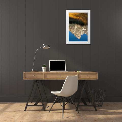 Teton Range reflected in Snake River from Schwabacher Landing-Grand Teton National Park-Wyoming White Modern Wood Framed Art Print by Jones, Adam