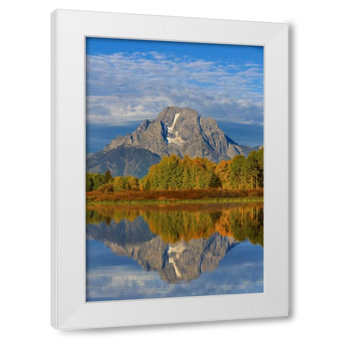 Wyoming, Grand Teton NP Sunrise on Snake River White Modern Wood Framed Art Print by Paulson, Don