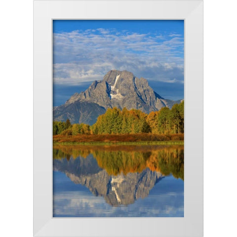 Wyoming, Grand Teton NP Sunrise on Snake River White Modern Wood Framed Art Print by Paulson, Don