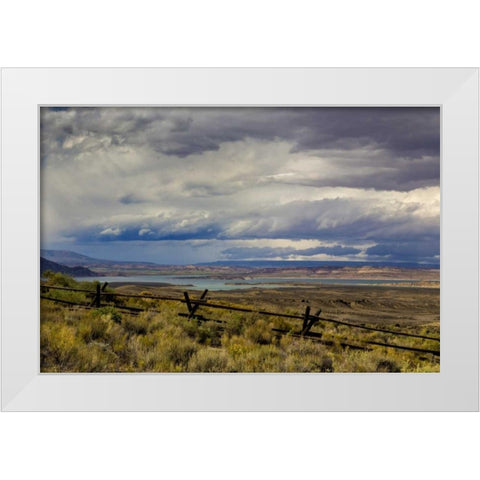 Montana Landscape of Flaming Gorge NRA White Modern Wood Framed Art Print by Paulson, Don