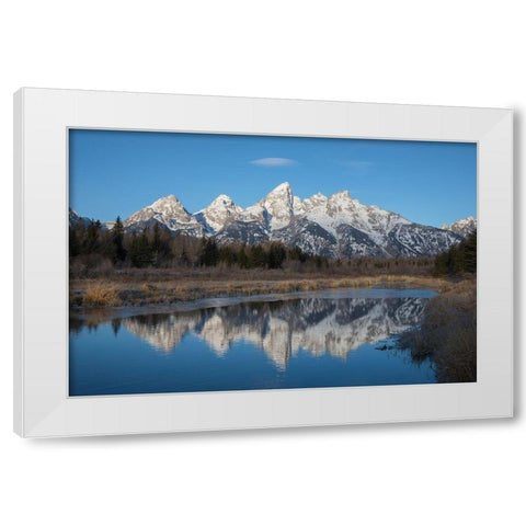 Grand Tetons-late autumn White Modern Wood Framed Art Print by Archer, Ken