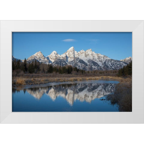 Grand Tetons-late autumn White Modern Wood Framed Art Print by Archer, Ken