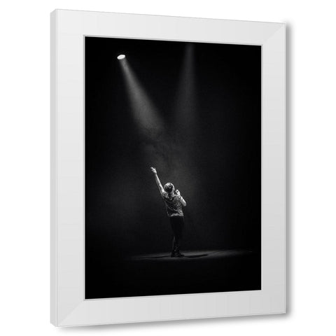 Shine On Me White Modern Wood Framed Art Print by Samuelsson, Anders