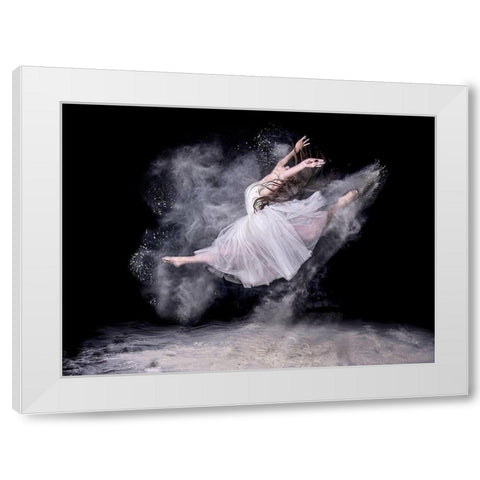 Cloud Dancer White Modern Wood Framed Art Print by Pentony Ma, Pauline