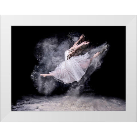 Cloud Dancer White Modern Wood Framed Art Print by Pentony Ma, Pauline