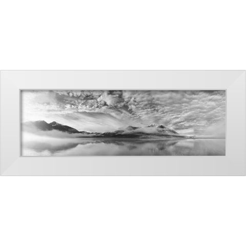 Morning Mist White Modern Wood Framed Art Print by Van Pareren, Marloes