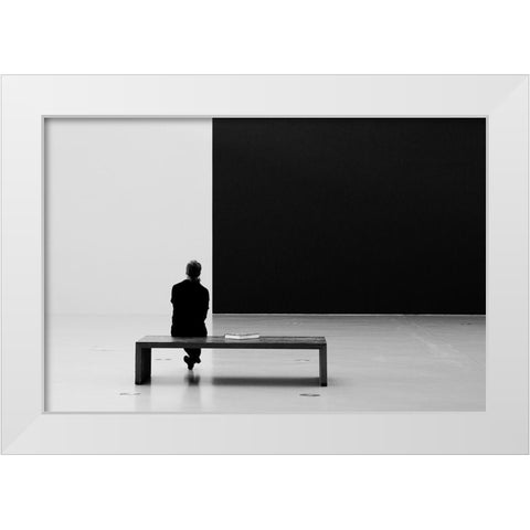 Black A White White Modern Wood Framed Art Print by Schuster, Inge
